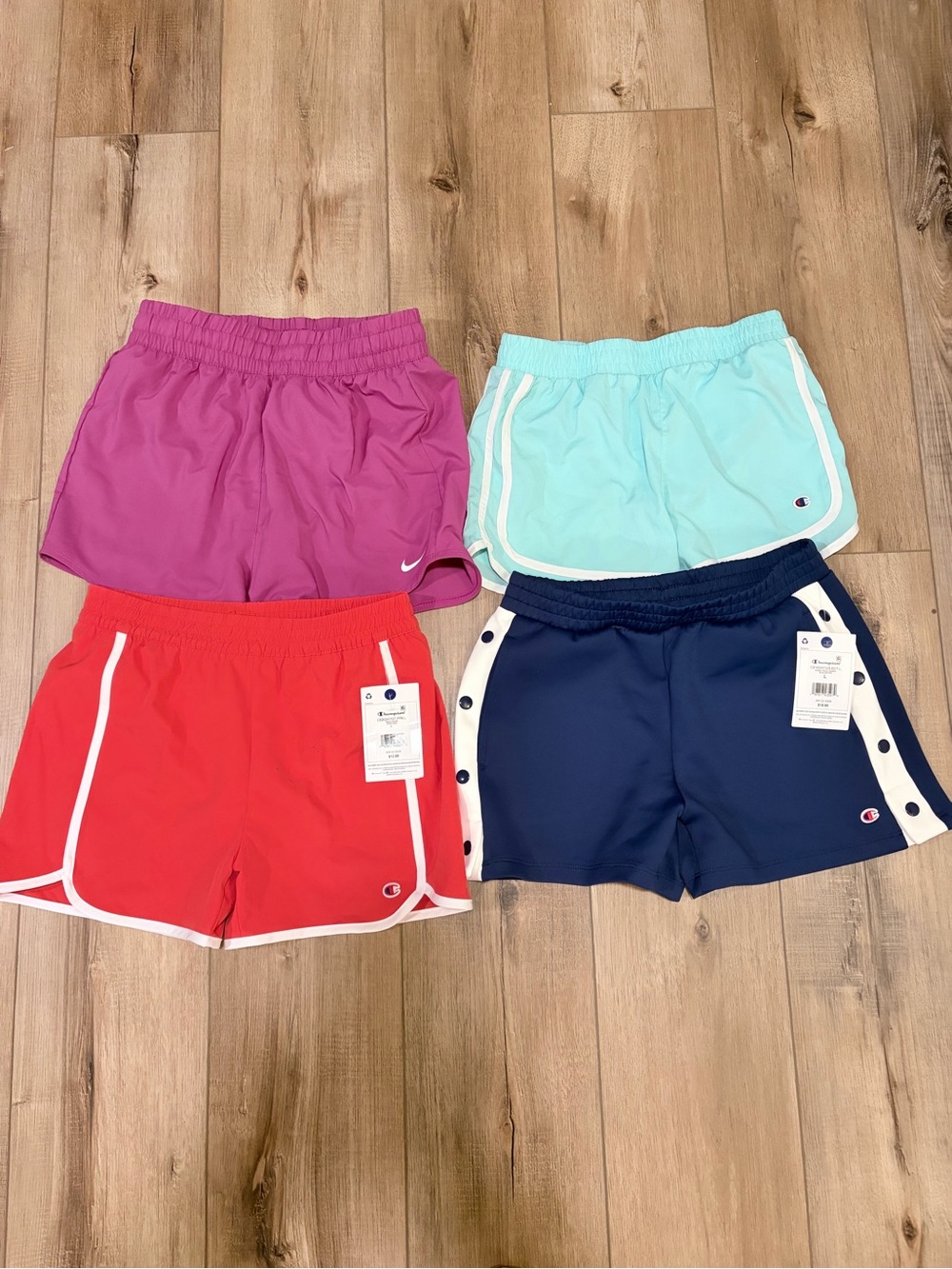 Youth Girls Nike Champion Shorts Lot 4 Size L Y2K Sportcore Athletic